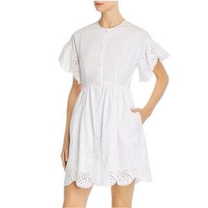La Vie Rebecca Taylor Short Sleeve Eyelet Dress -‎